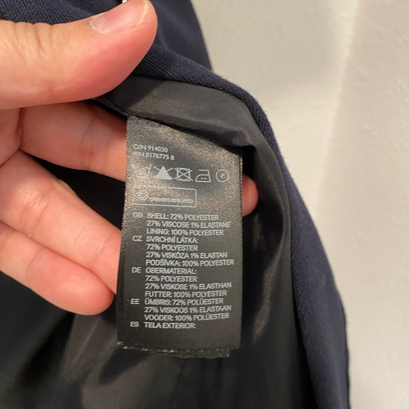 H & M Navy Quarter Length Sleeve Jacket - Picture 7 of 13